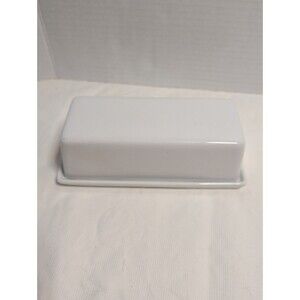 Porcelain Butter Dish With Lid By Food Network White